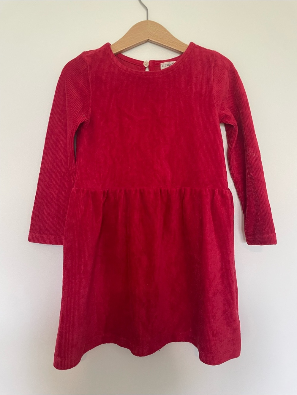Crewcuts Red Corduroy Long-Sleeve Dress for Kids